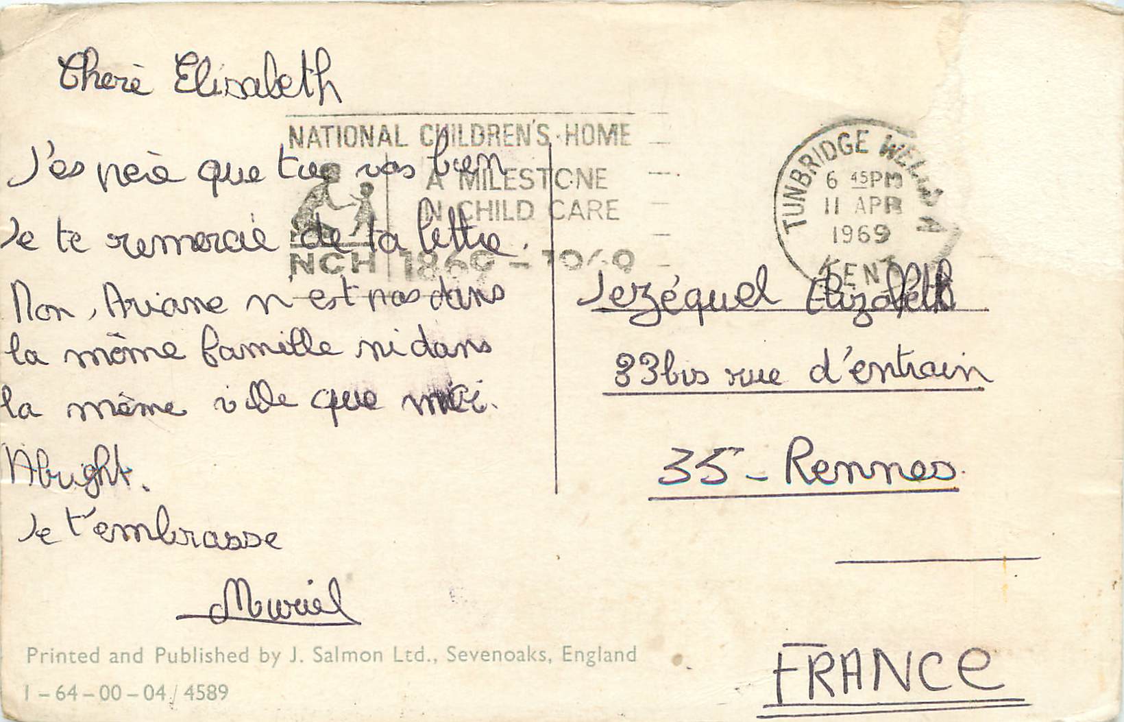 CPA Kent the garden of england — Back