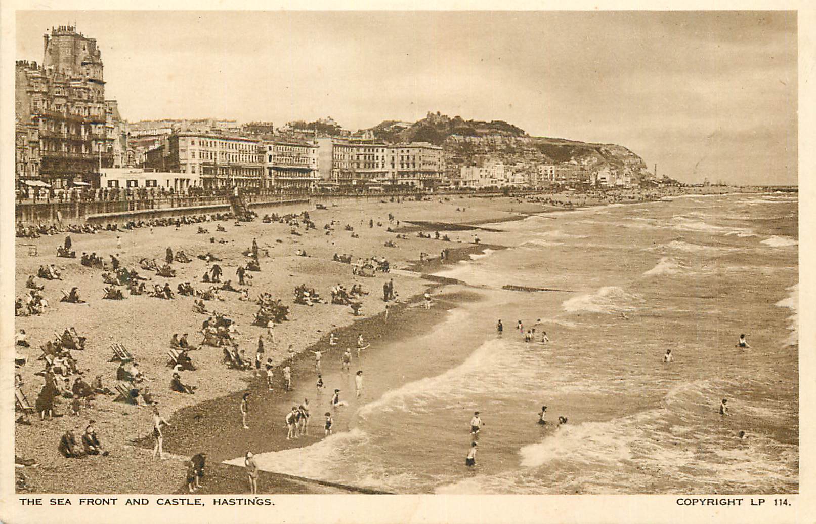 CPA The sea front and castle hastings