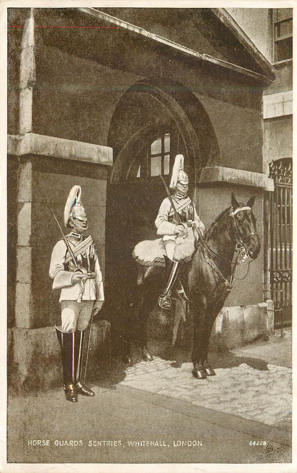 CPA London horse guards sentries whitehall Militaria
