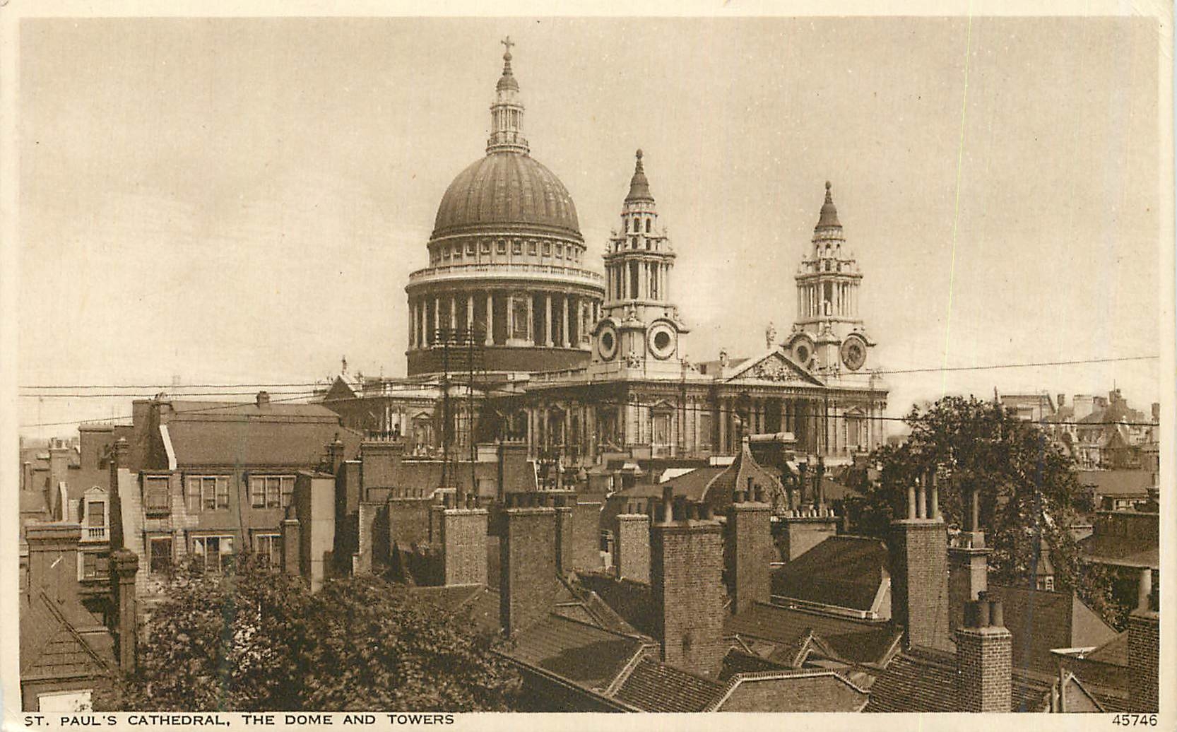 CPA Paul's cathedrale the dome and towers
