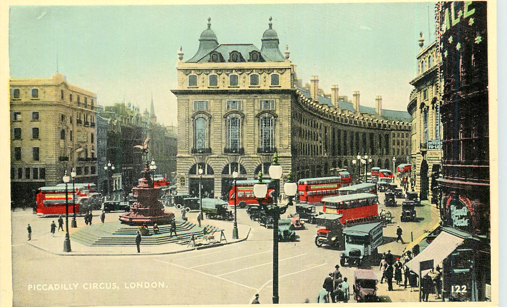 CPA London piccadily circus Autobus