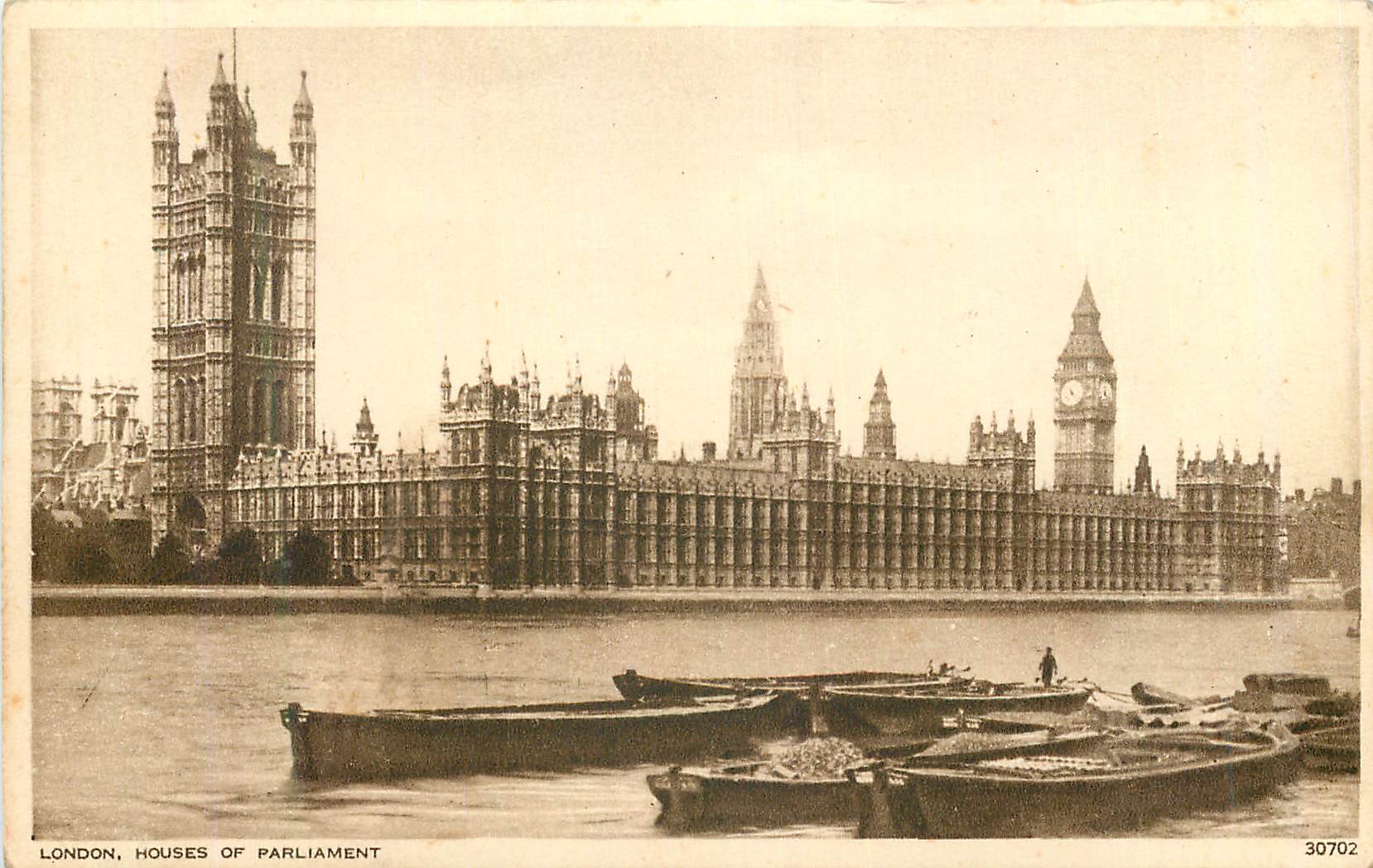 CPA London house of parliament Bateaux