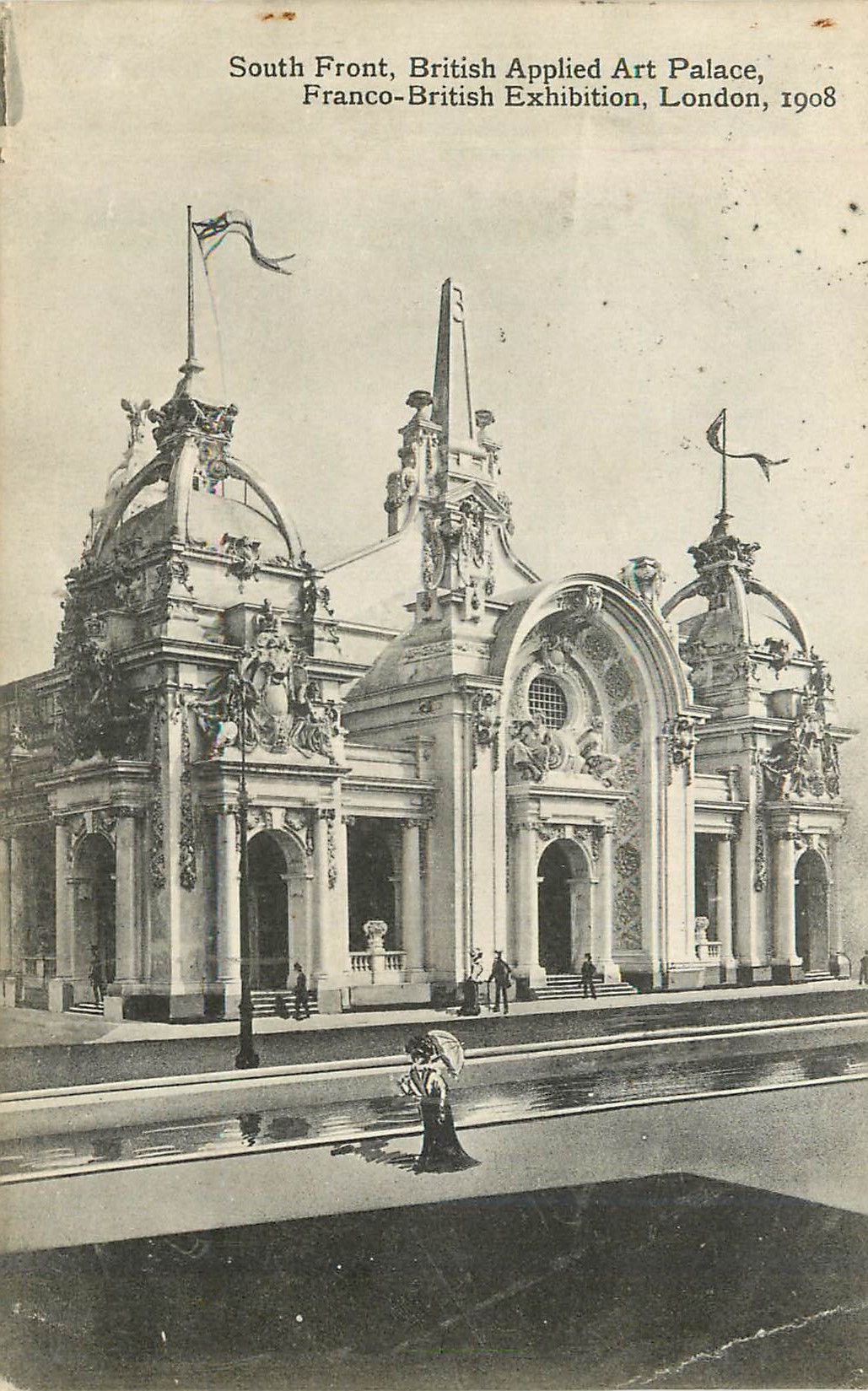 CPA London sout front british applied art palace