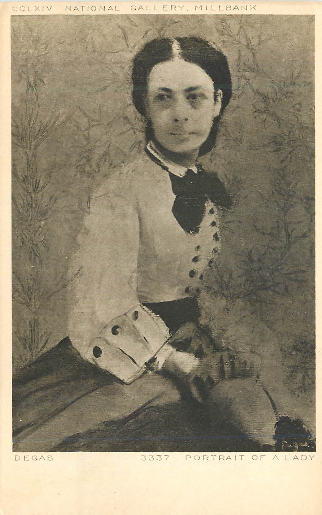 CPA Degas portrait of a lady