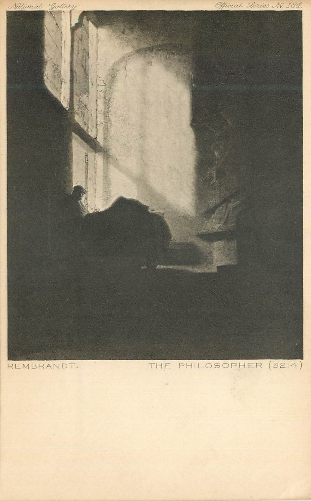 Rembrandt — Le Philosophe — National Gallery, série officielle n° 184