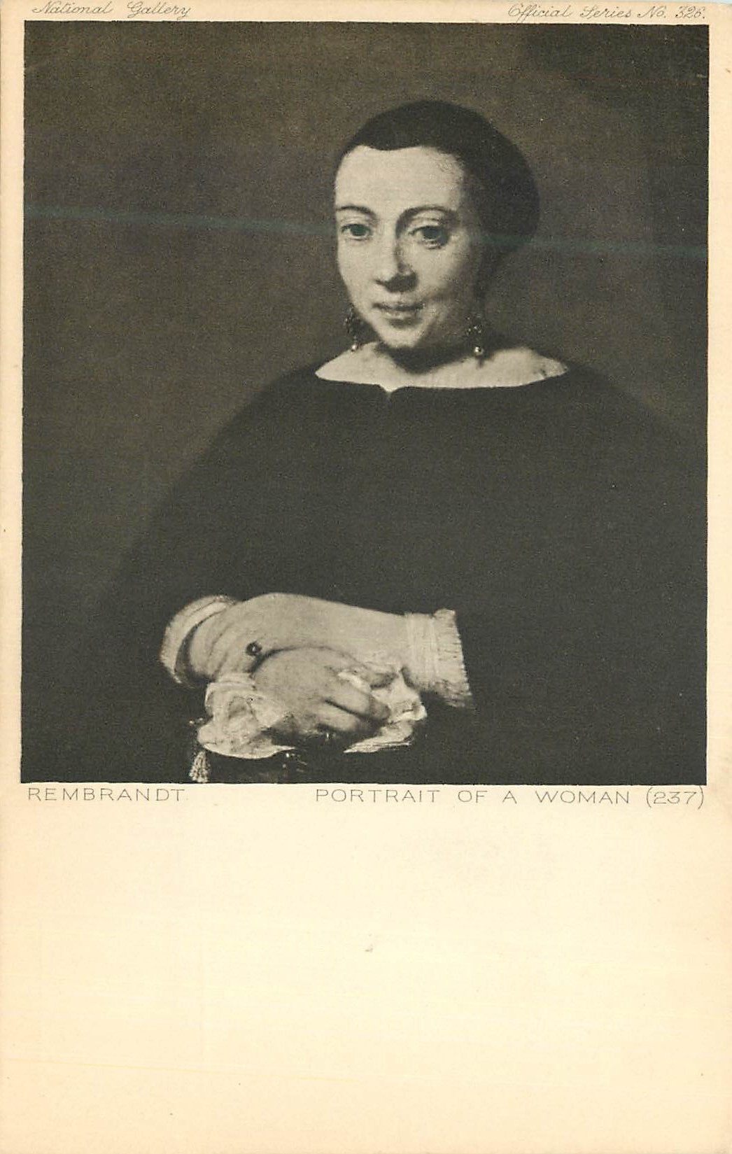 CPA Rembrandt portrait of a woman
