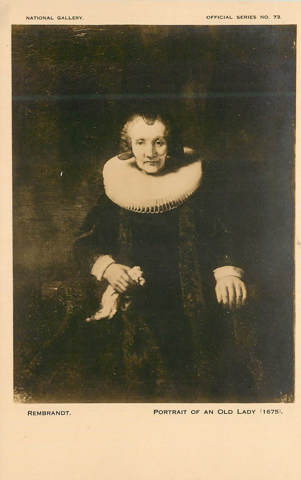 CPA Rembrandt portrait of an old lady