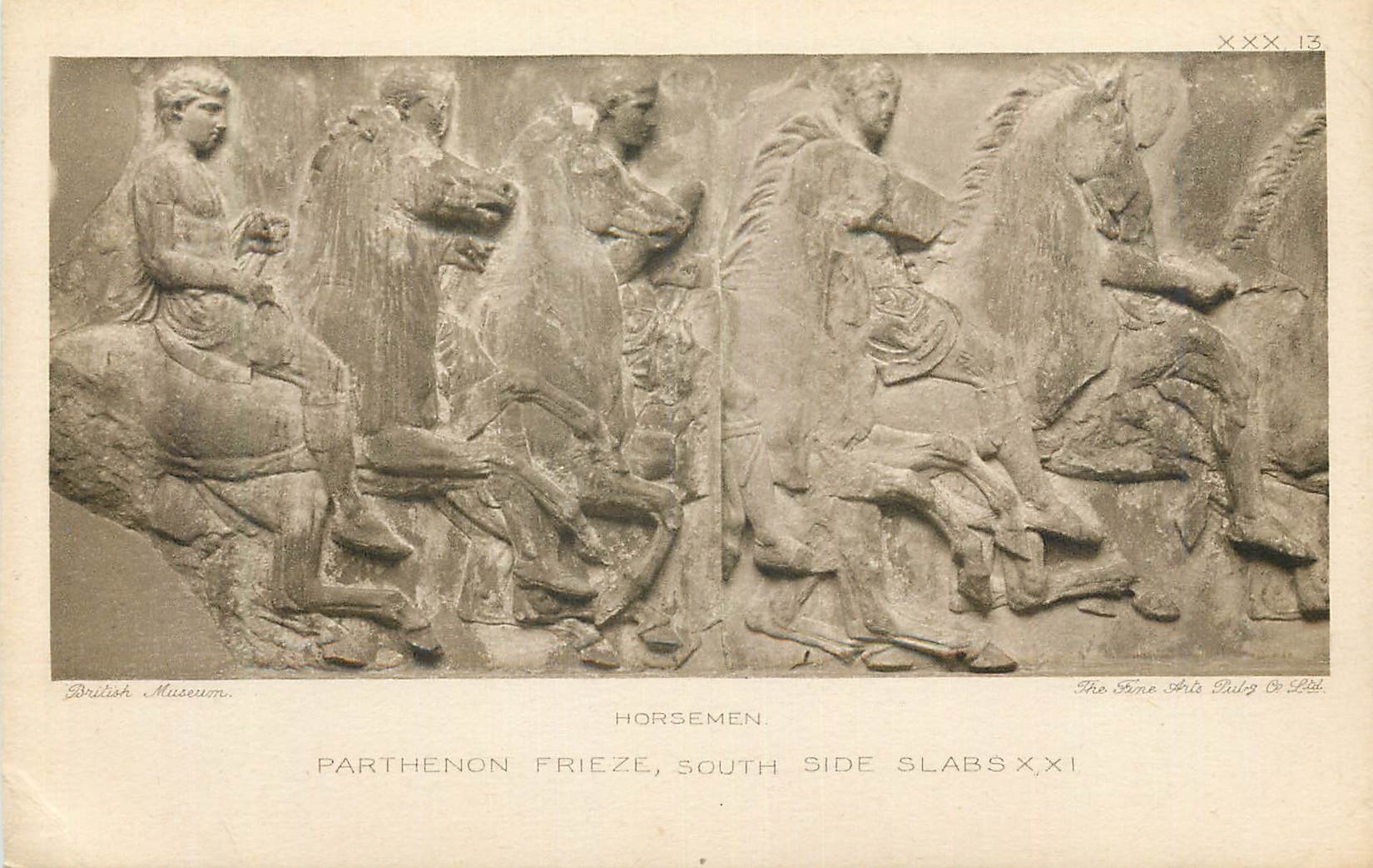Parthénon — Frise des cavaliers — côté sud, dalles XXI — The Stone Arts Publishing Co. Ltd.