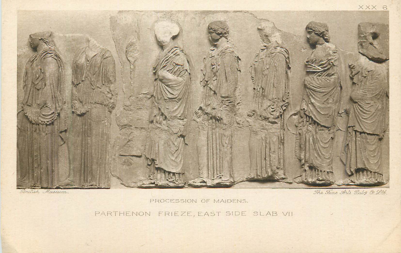 CPA Procession of maidens parthenon frieze south side slabs VII