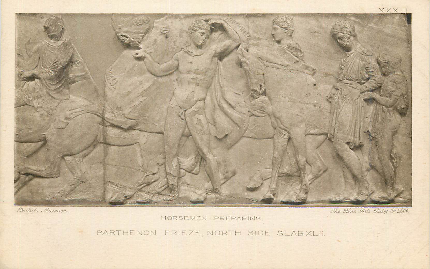 Horsemen Preparing — Parthenon Frieze, North Side Slab XLII — The Fine Arts Publishing Co. Ltd.