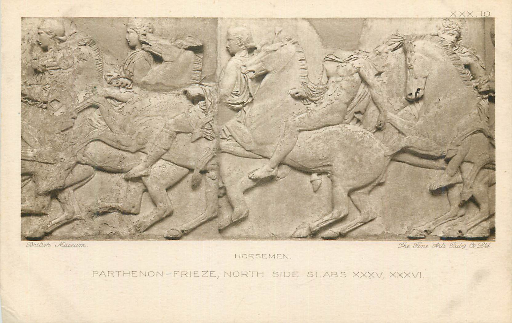 Parthénon - Frise, chevaux et cavaliers - Slabs XXXV, XXXVI - The Fine Arts Club Co. Ltd.