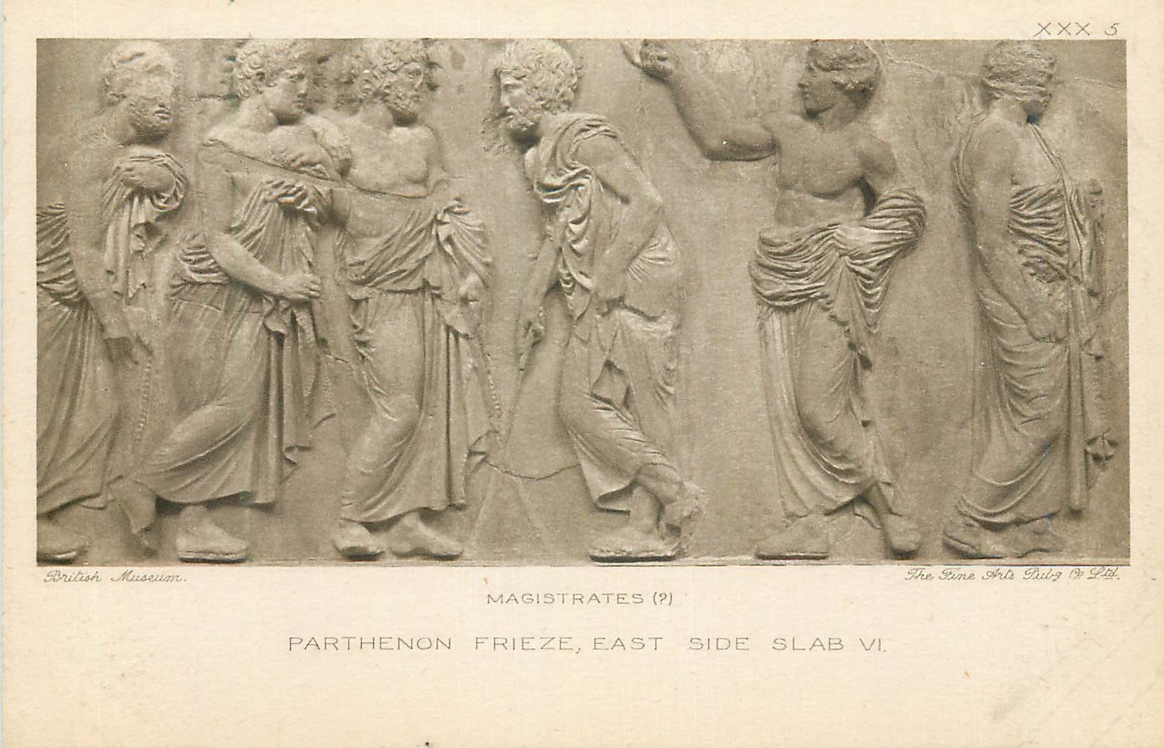 Parthénon — Frise des magistrats — British Museum — The Fine Arts Pub. Co. n° XXX 5