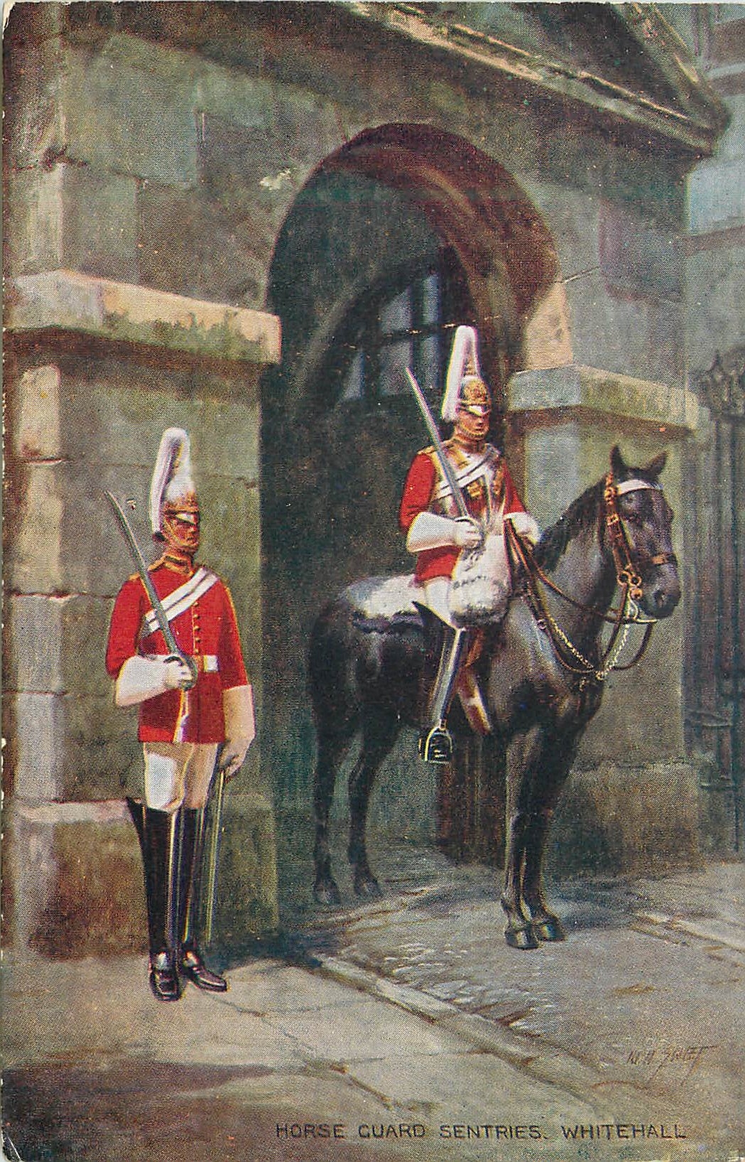 CPA Horse guards whitehall Militaria
