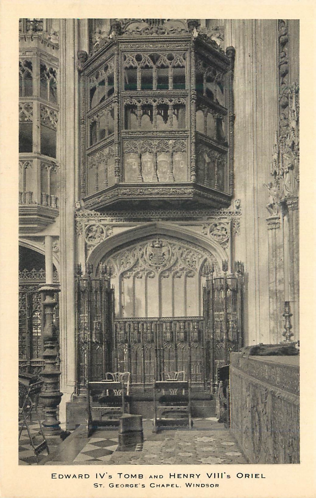CPA Edward IVs tomb and henry VIIIes oriel st george's chapel windson