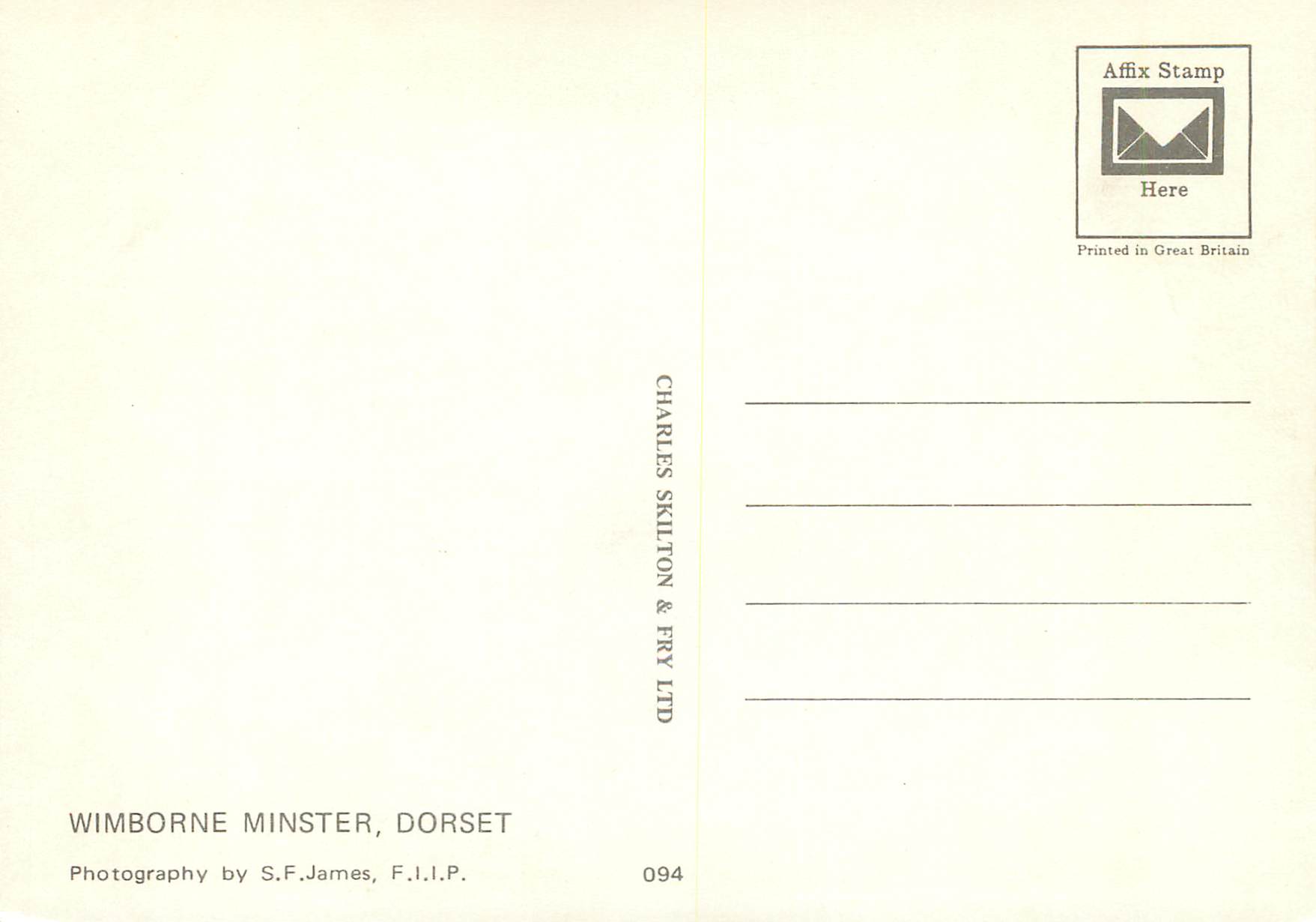 Intérieur de l'église de Wimborne Minster — Dorset — Charles Skilton & Fry Ltd, n° 094 — Back