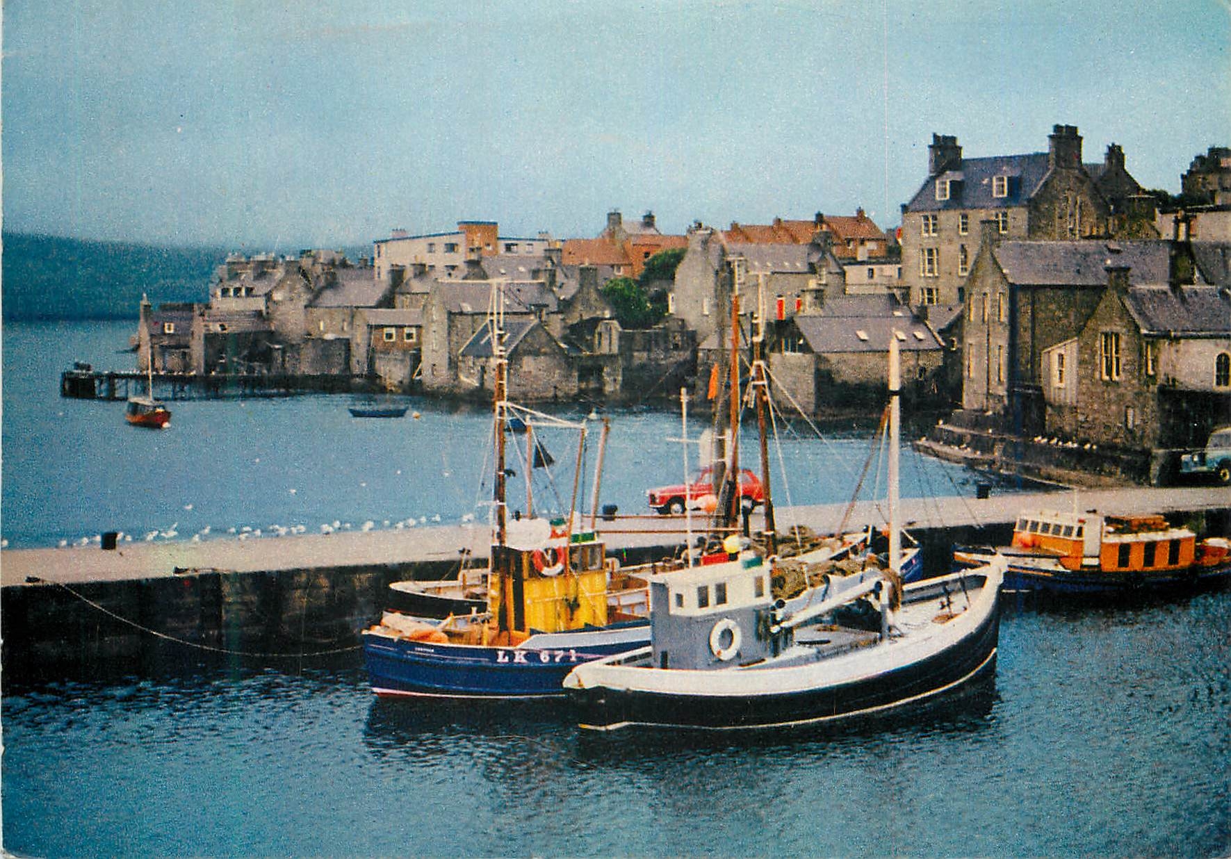 CPM Lerwick Harbour and Old Houses Shetland Bateaux