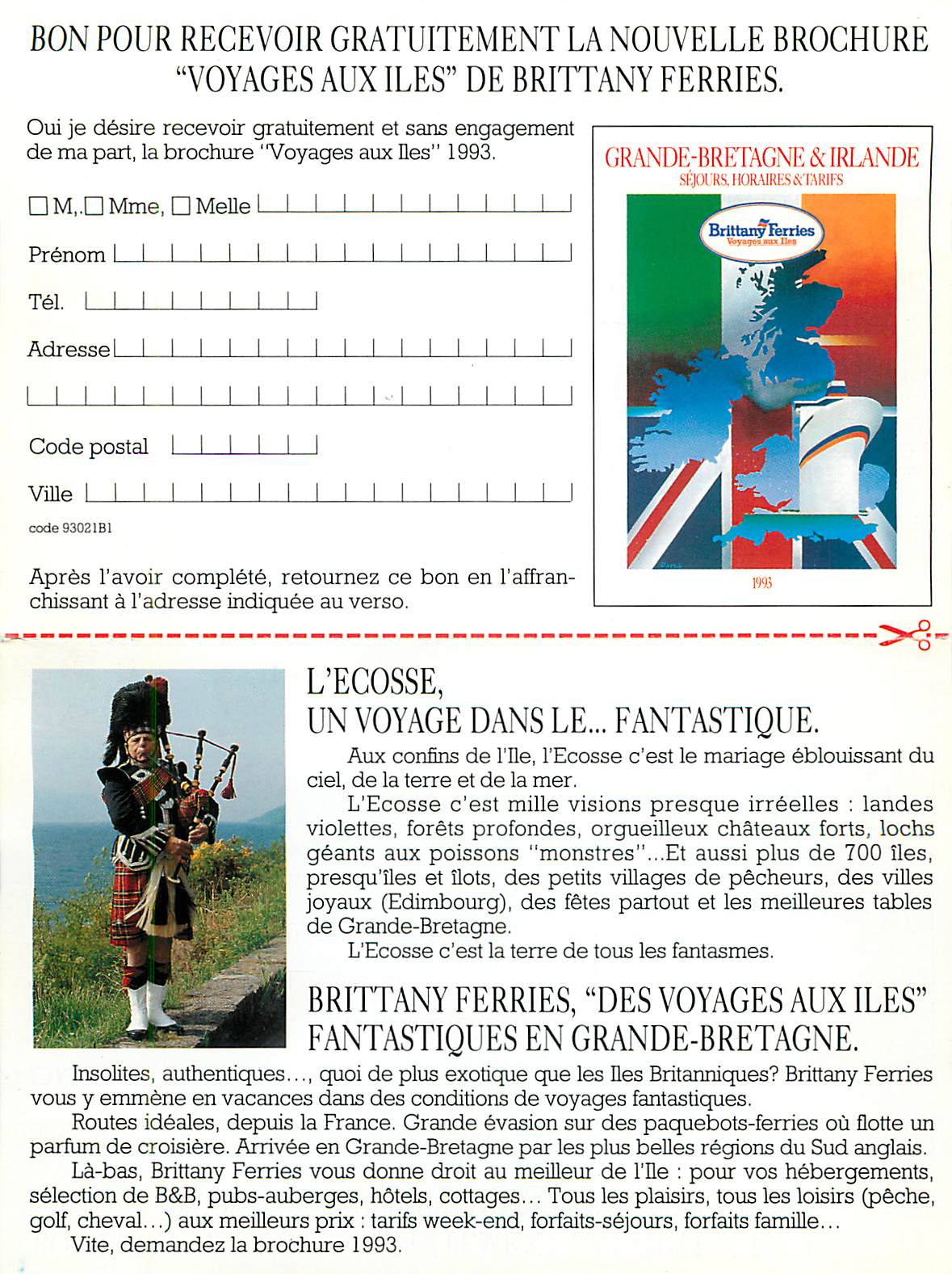 CPM L'Ecosse Un Voyage dans le Fantastique — Rückseite