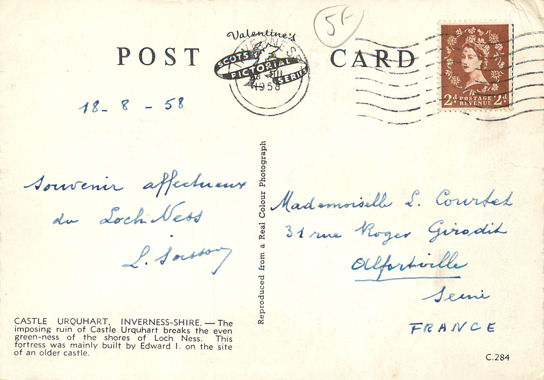 CPM Caste Urquhart Inverness-shire — Verso
