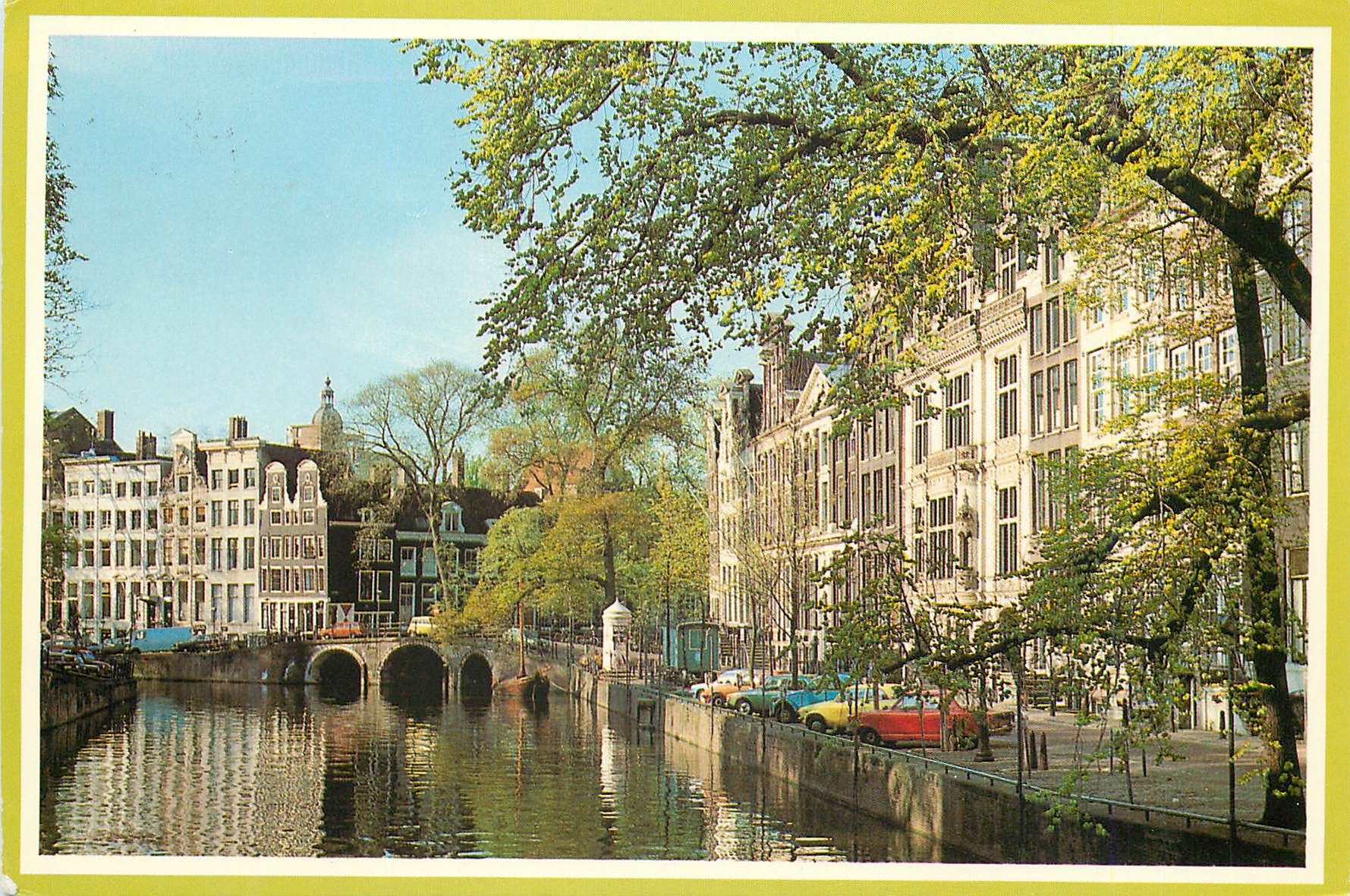 CPA Amsterdam Holland Des facades historiques au Herengracht