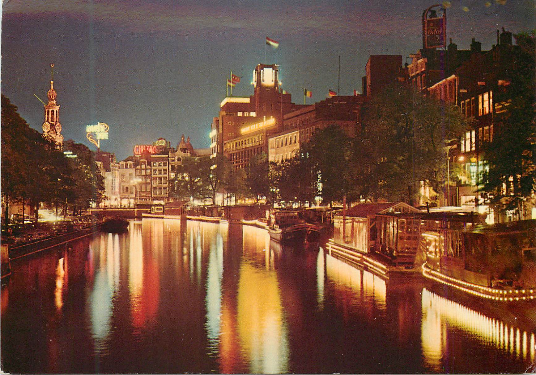 CPA Amsterdam Singel met bloemenmerkt