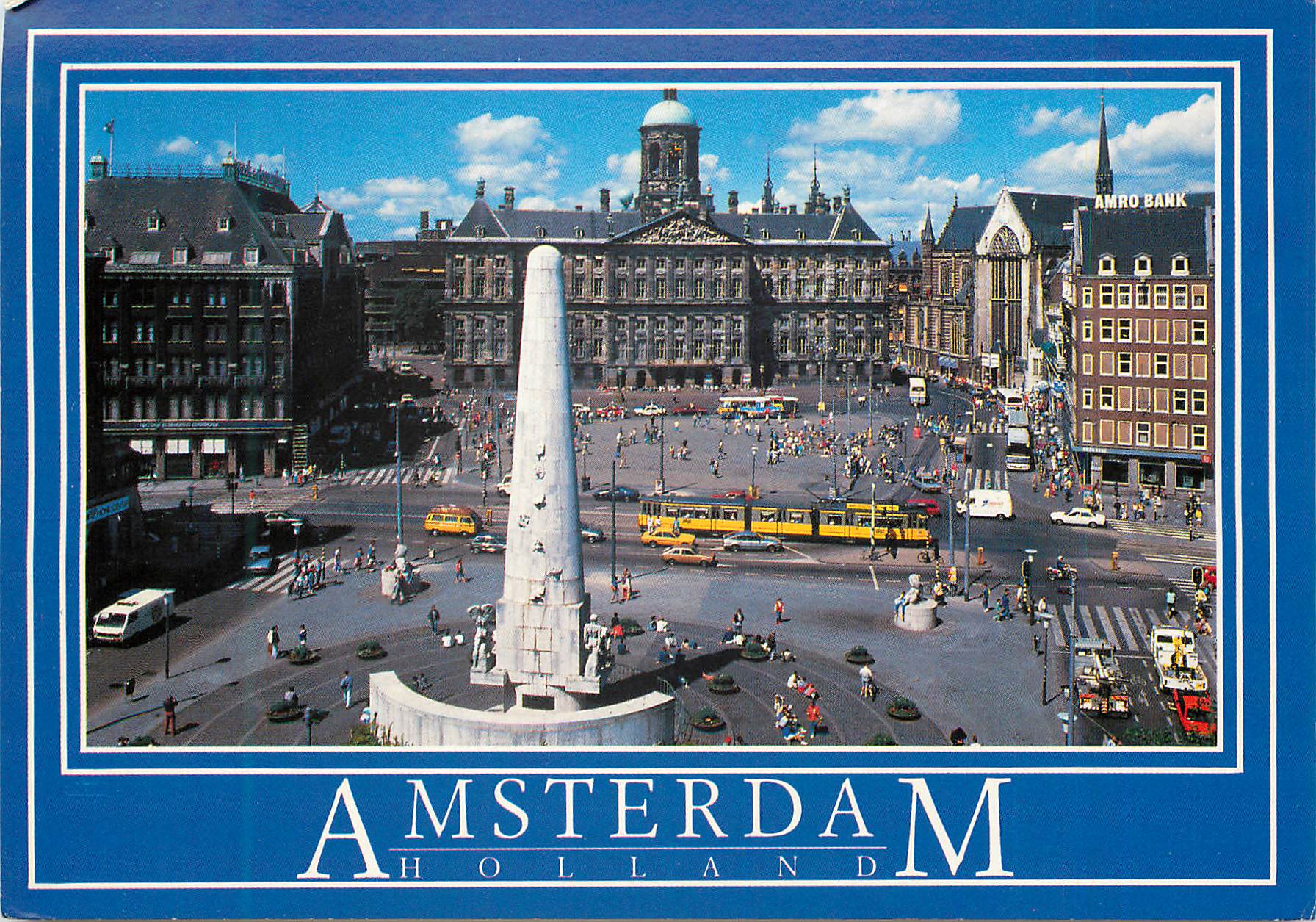 CPA Amsterdam Holland Nationaal monument met Paleis