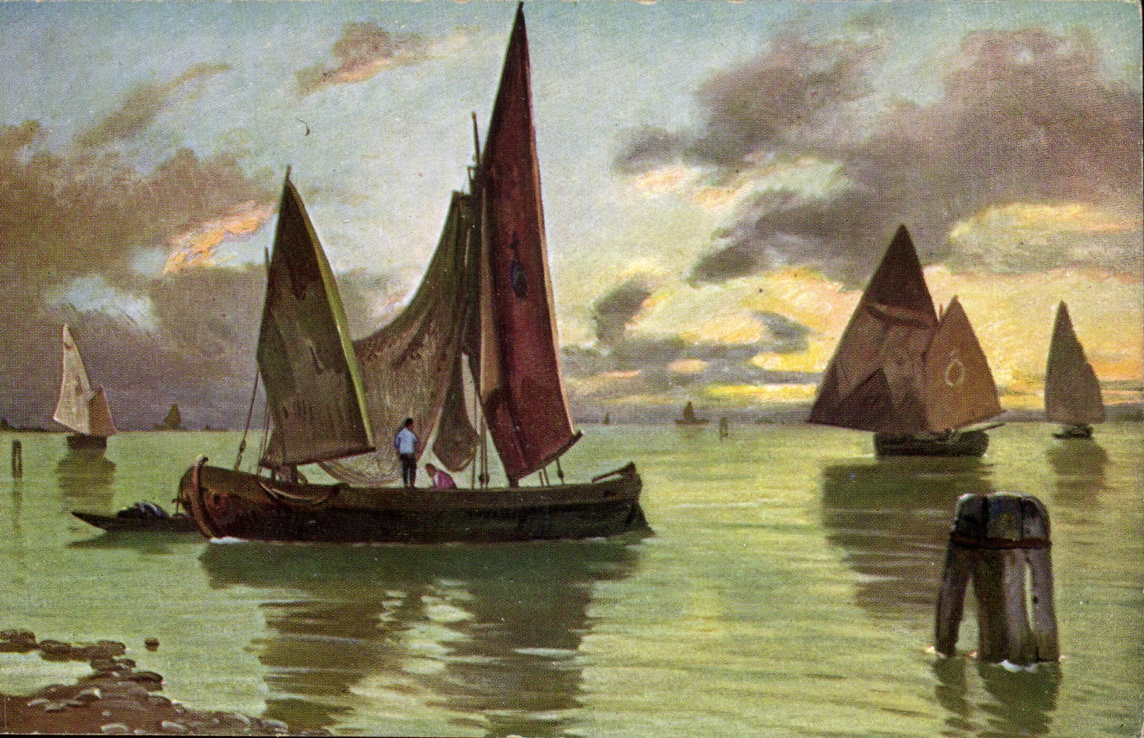 Scène maritime avec voiliers — T.S.N. Série 1797 (o Dess.)