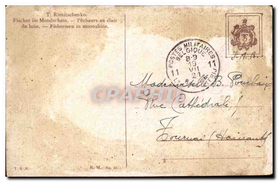 FAntaisie CPA Bateau Boat ship Voilier  — Rückseite