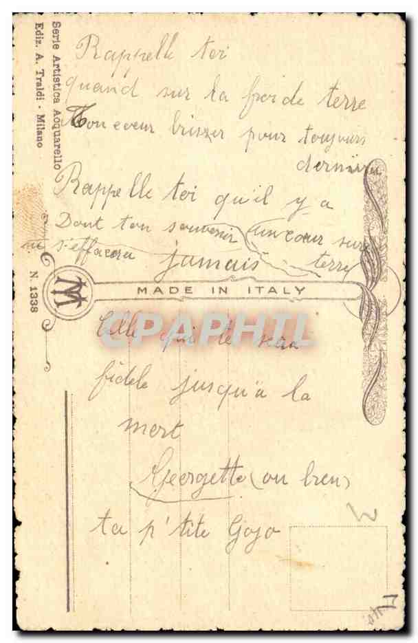 FAntaisie CPA Bateau Boat ship Voilier  — Rückseite