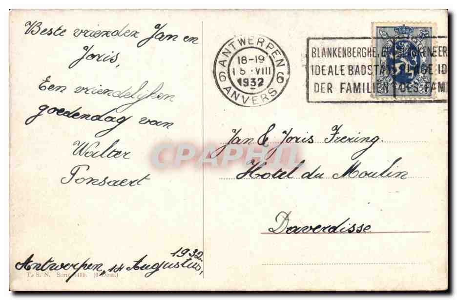 FAntaisie CPA Bateau Boat ship Voilier  — Verso