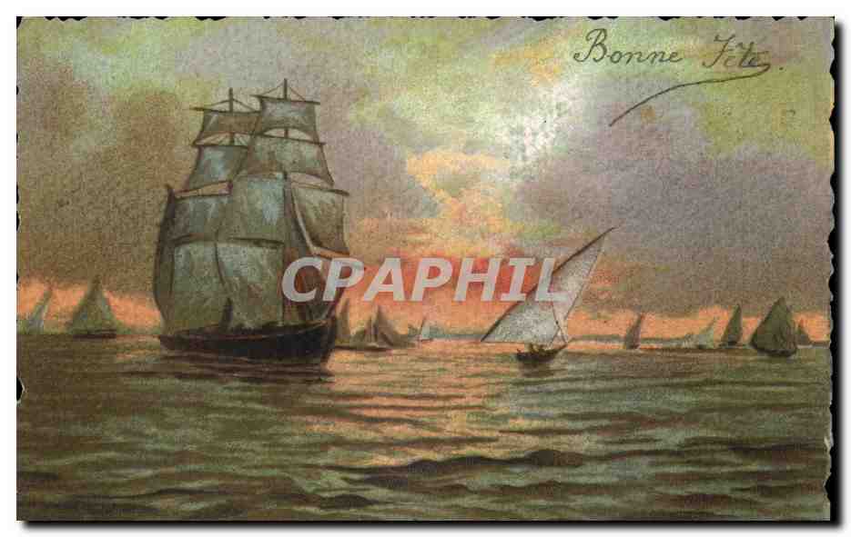FAntaisie CPA Bateau Boat ship Voilier 