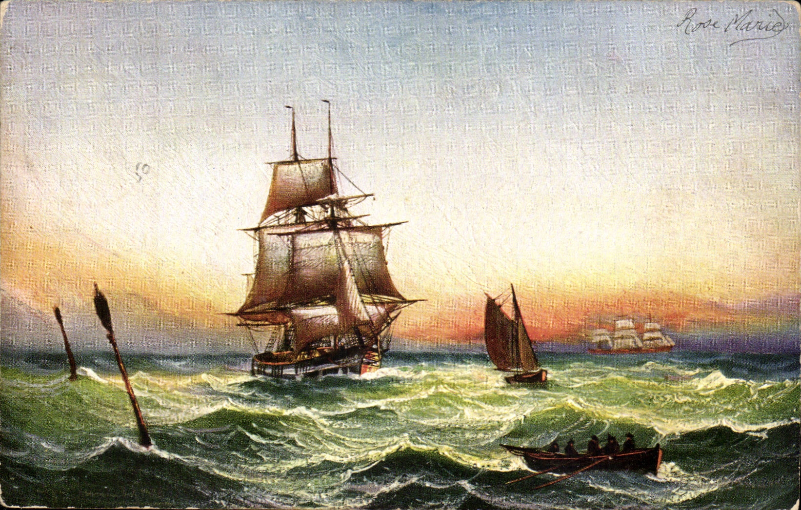 FAntaisie CPA Bateau Boat ship Voilier 