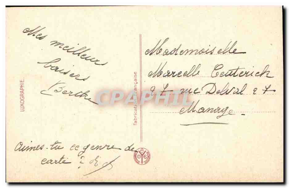 FAntaisie CPA Bateau Boat ship Voilier  — Verso