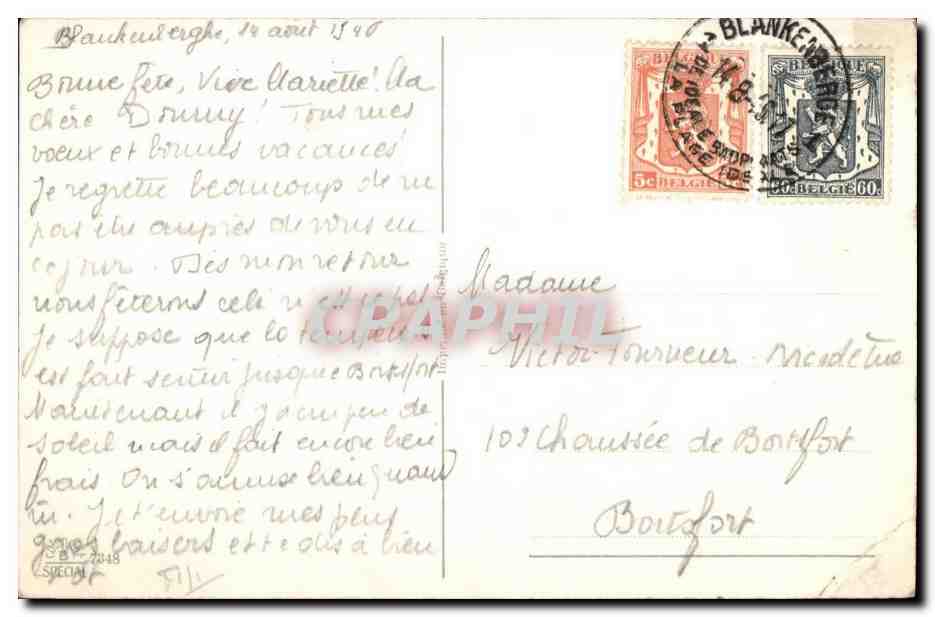 FAntaisie CPA Bateau Boat ship Voilier  — Verso