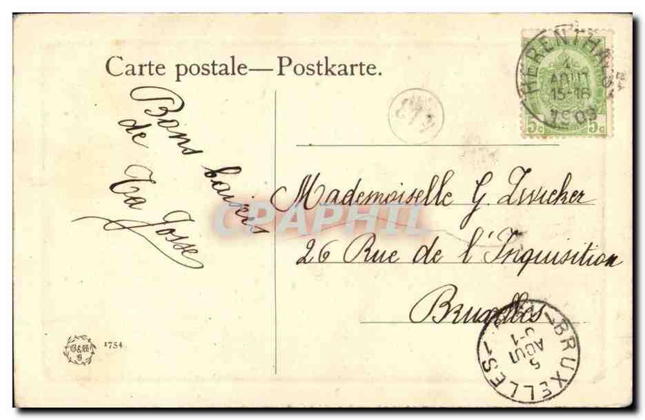 FAntaisie CPA Bateau Boat ship Voilier  — Verso