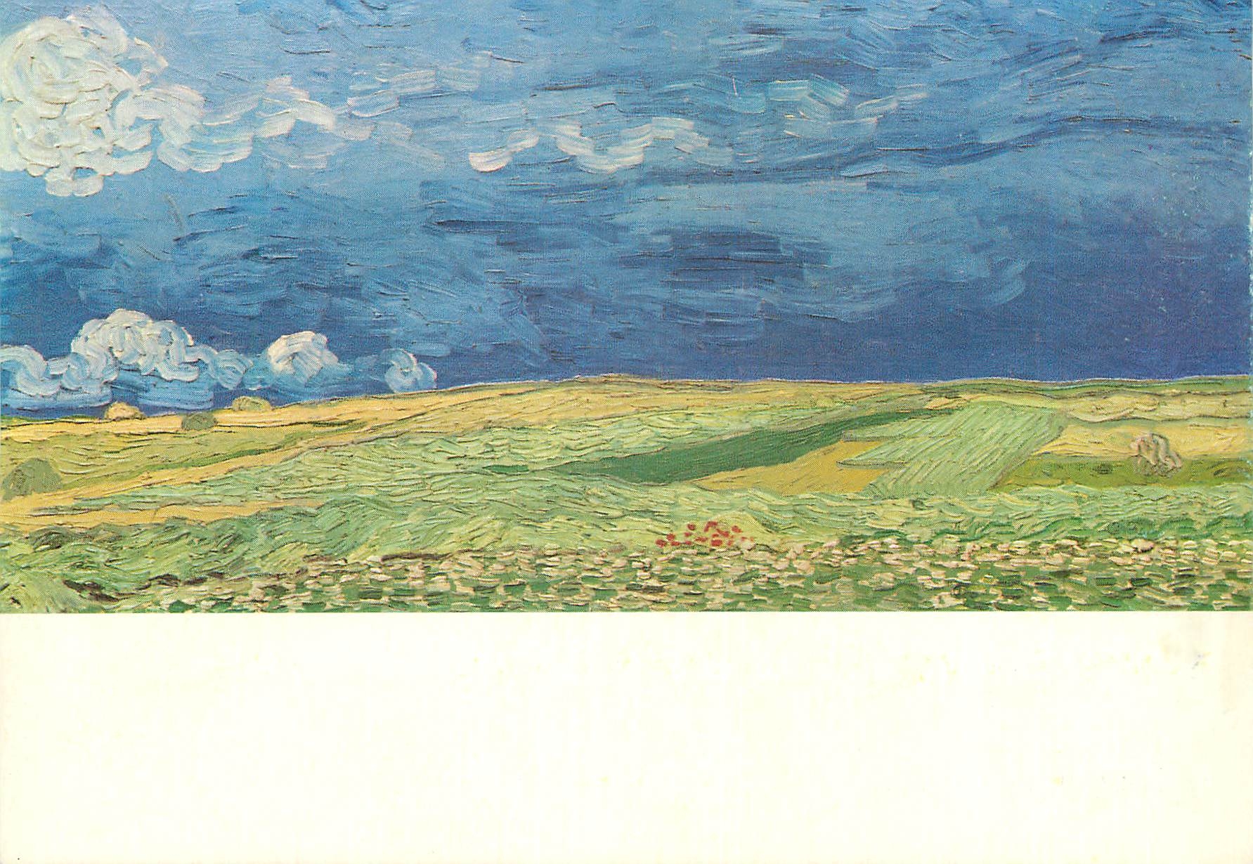 CPM Vincent Van Gogh fields and blue sky