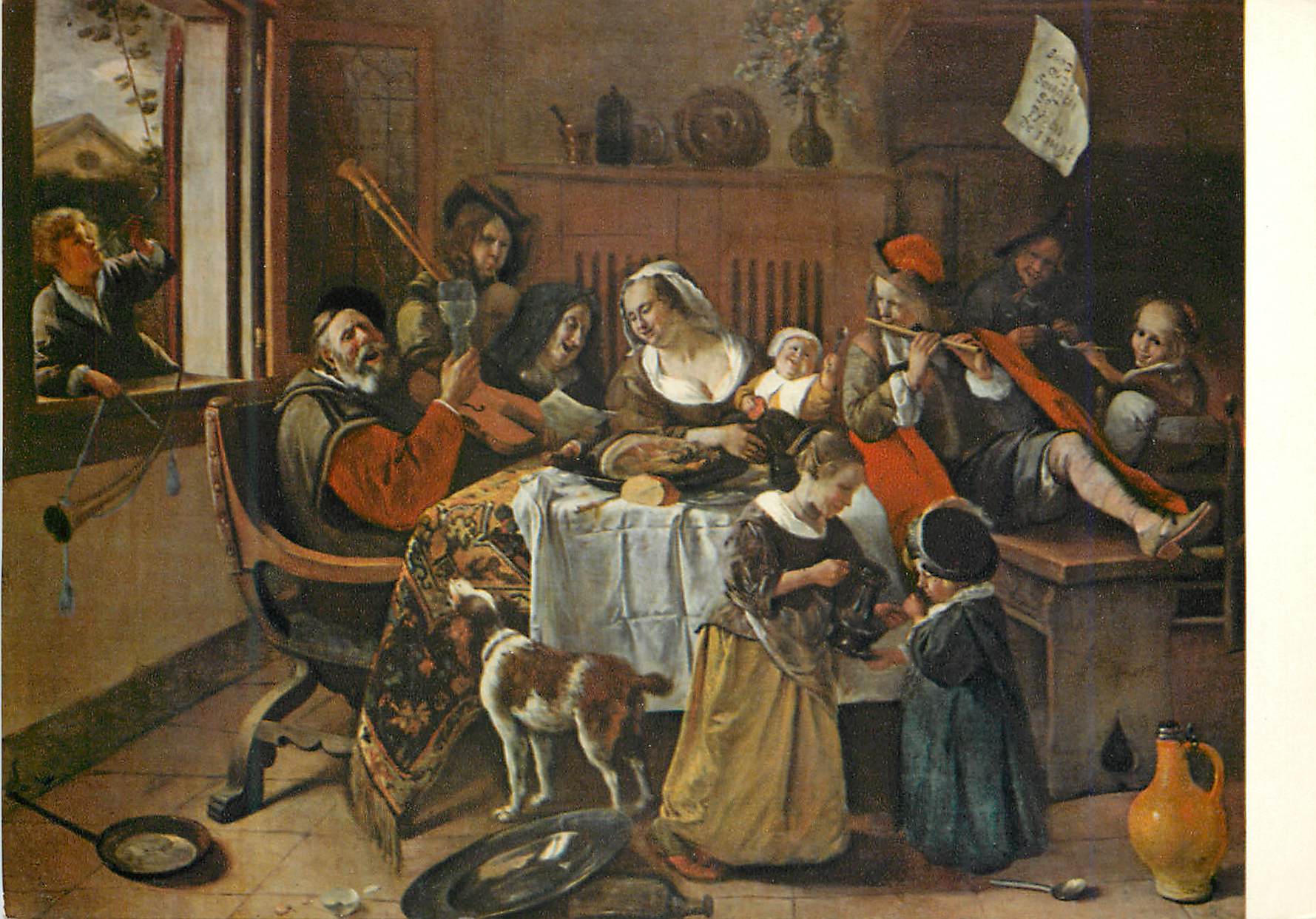 CPA Rijksmuseum Amsterdam Jan Steen La joyeuse familie