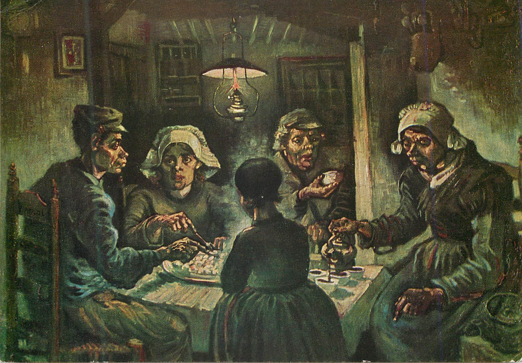 CPA Vincent Van Gogh potato eaters