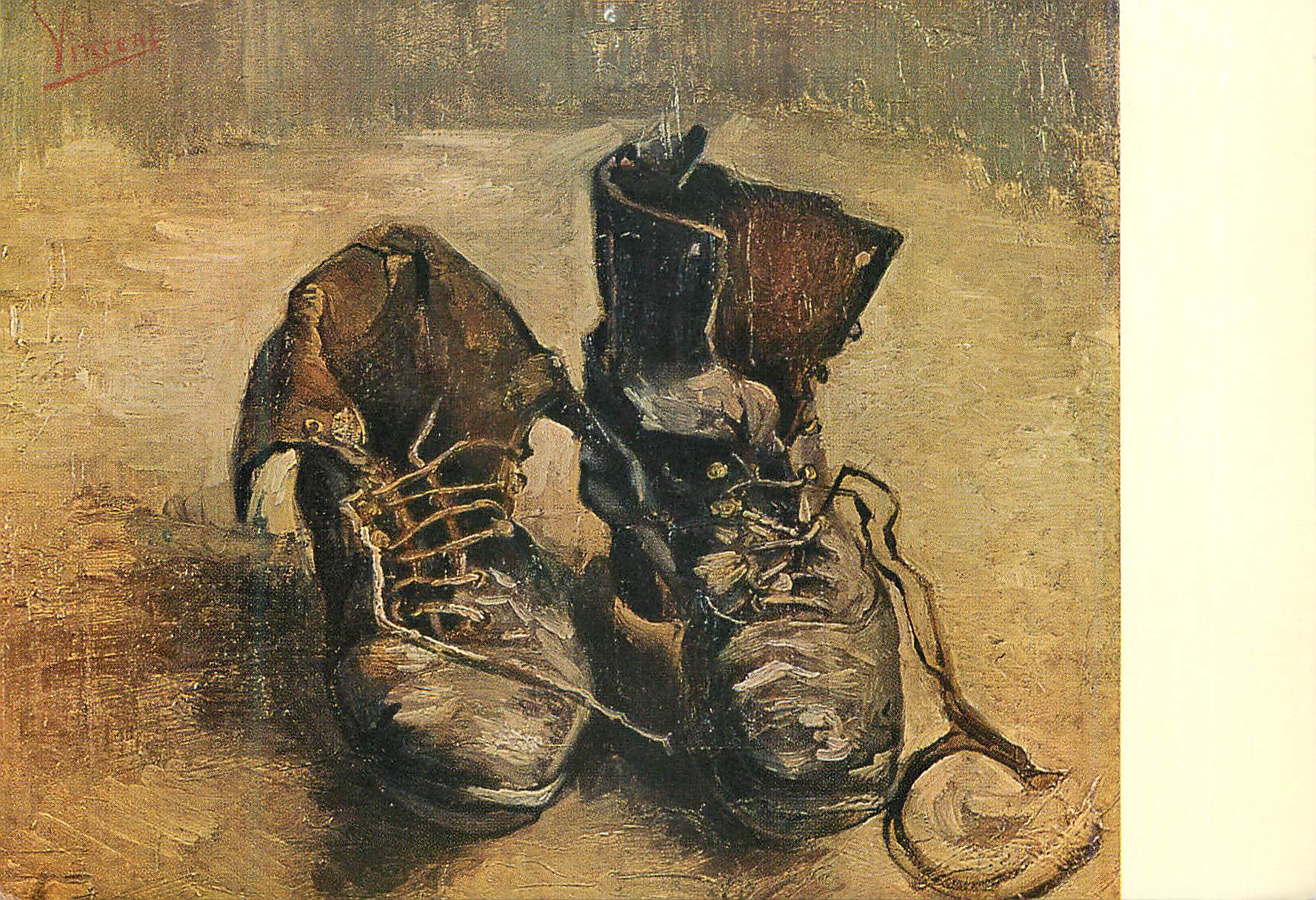 CPA Vincent Van Gogh boots with laces
