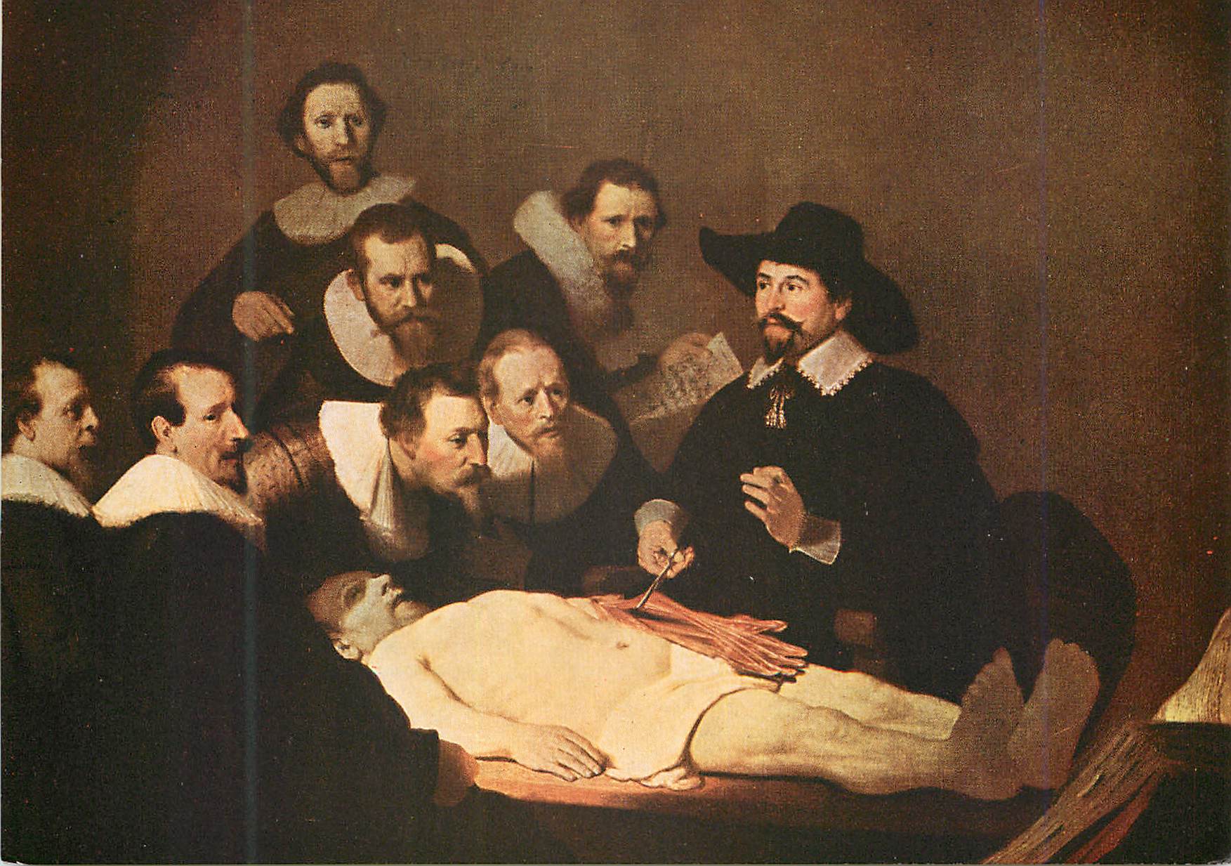 Leçon d'anatomie du professeur Tulp — Rembrandt van Rijn (1606-1669) — Uitgave: Hans Prell, Amsterdam