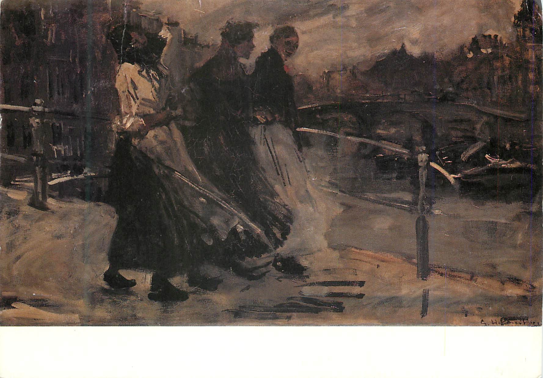 Trois femmes sur un pont — G.H. Breitner — édition Stedelijk Museum Amsterdam