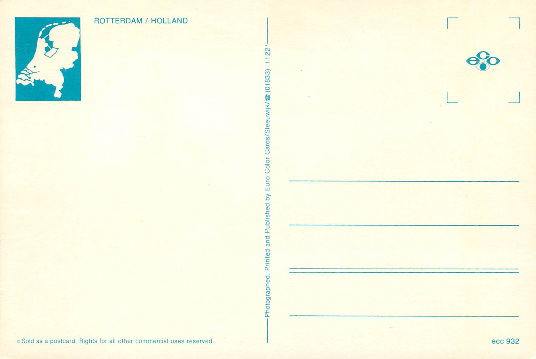CPM Rotterdam Holland — Rückseite