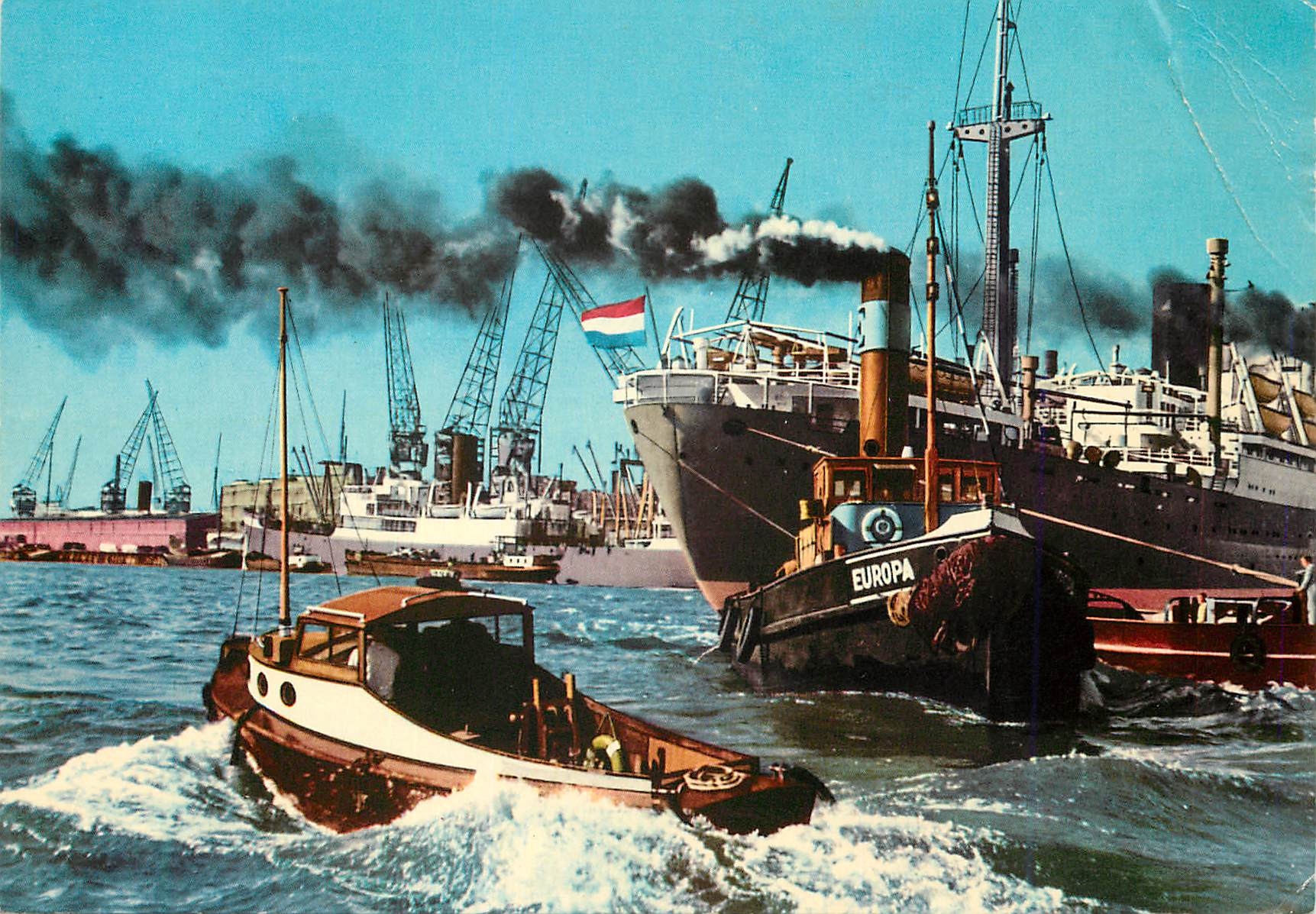 CPM Rotterdam Havengezicht Bateaux Europa