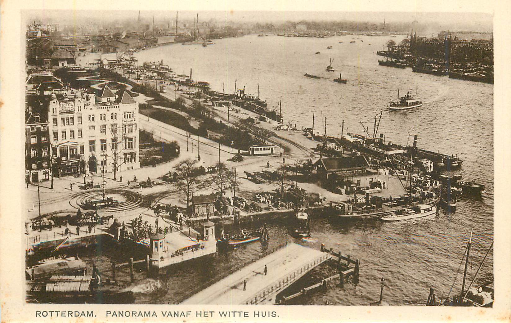 CPA Rotterdam Panorama vanaf het white huis