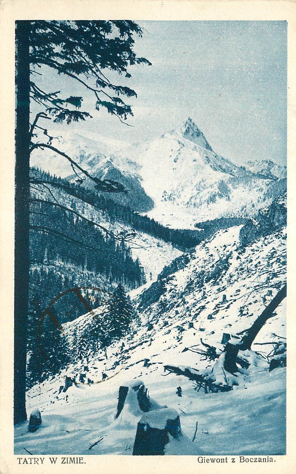 CPA Tatry W Zimie Giewont z Boczania