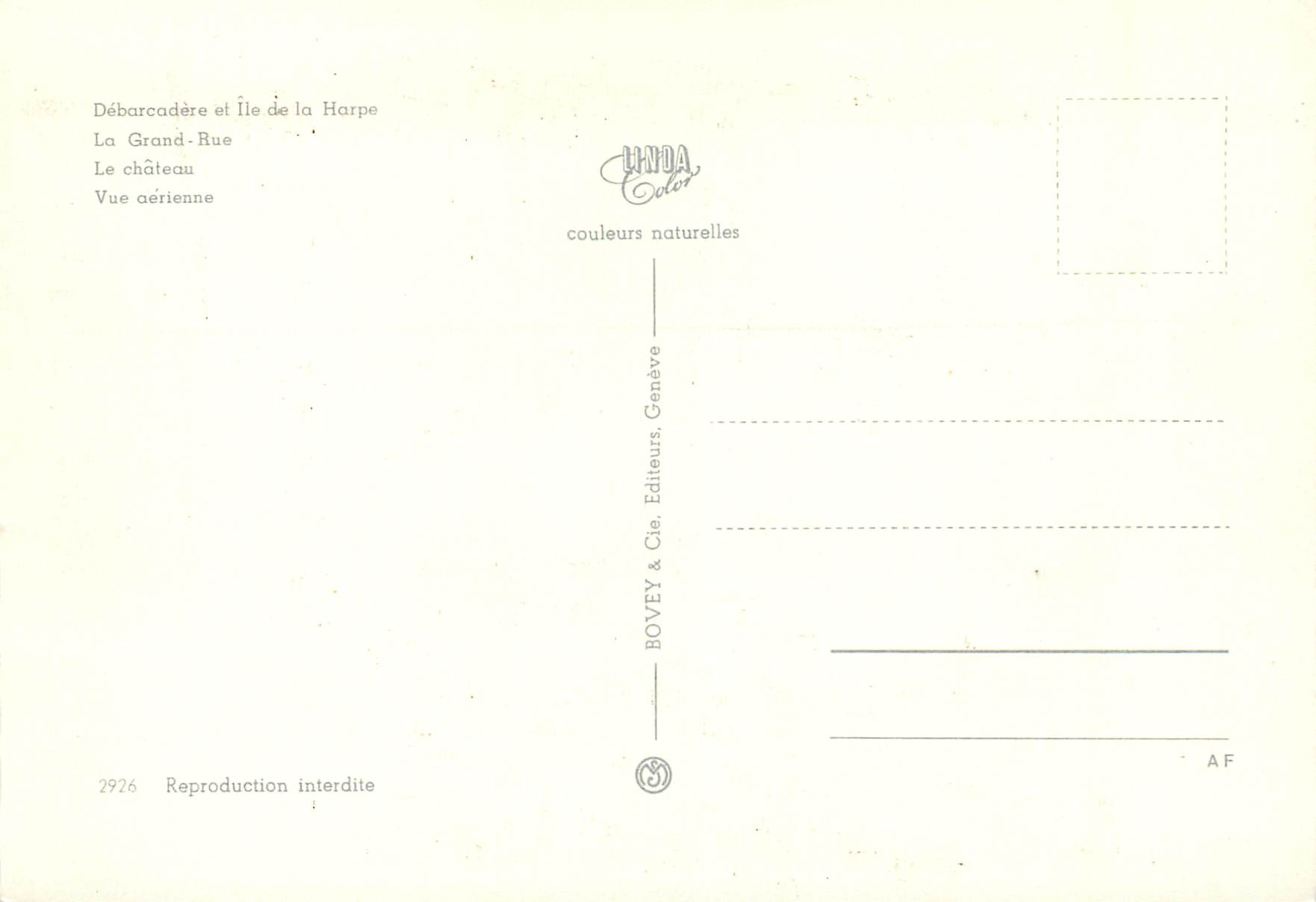 CPM Souvenir de Rolle La Grand Rue — Rückseite
