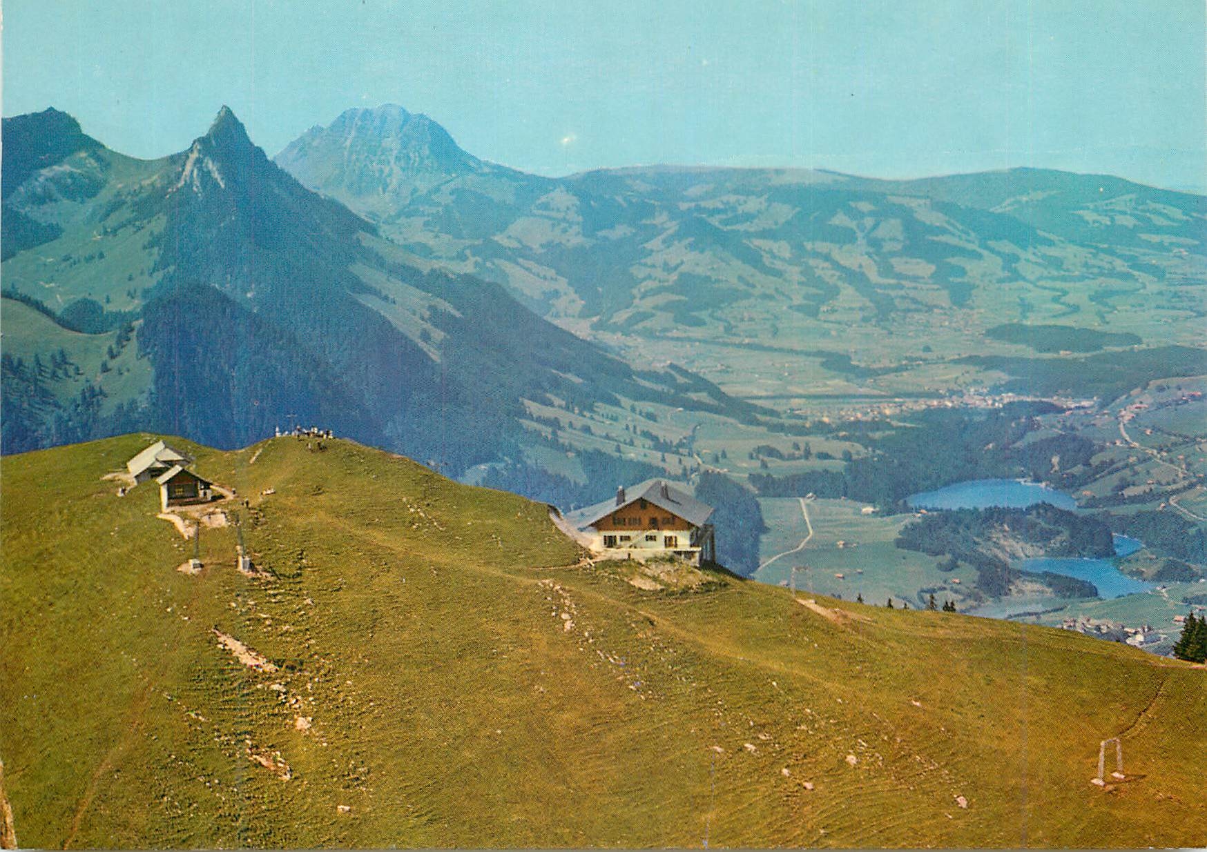 CPM Charmey Restaurant des Dents Vertes avec Dent de Broc et Moleson