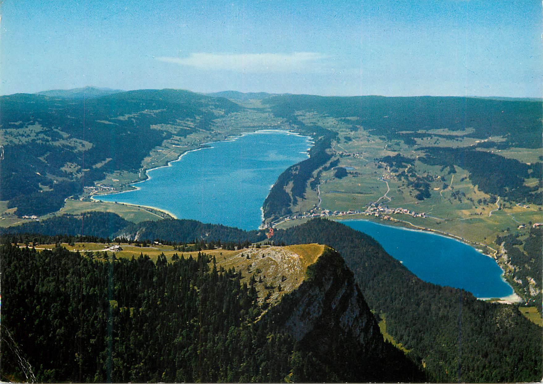 CPM Sommet de la Dent de Vaulion Lacs de Joux et Brenet Vue aerienne