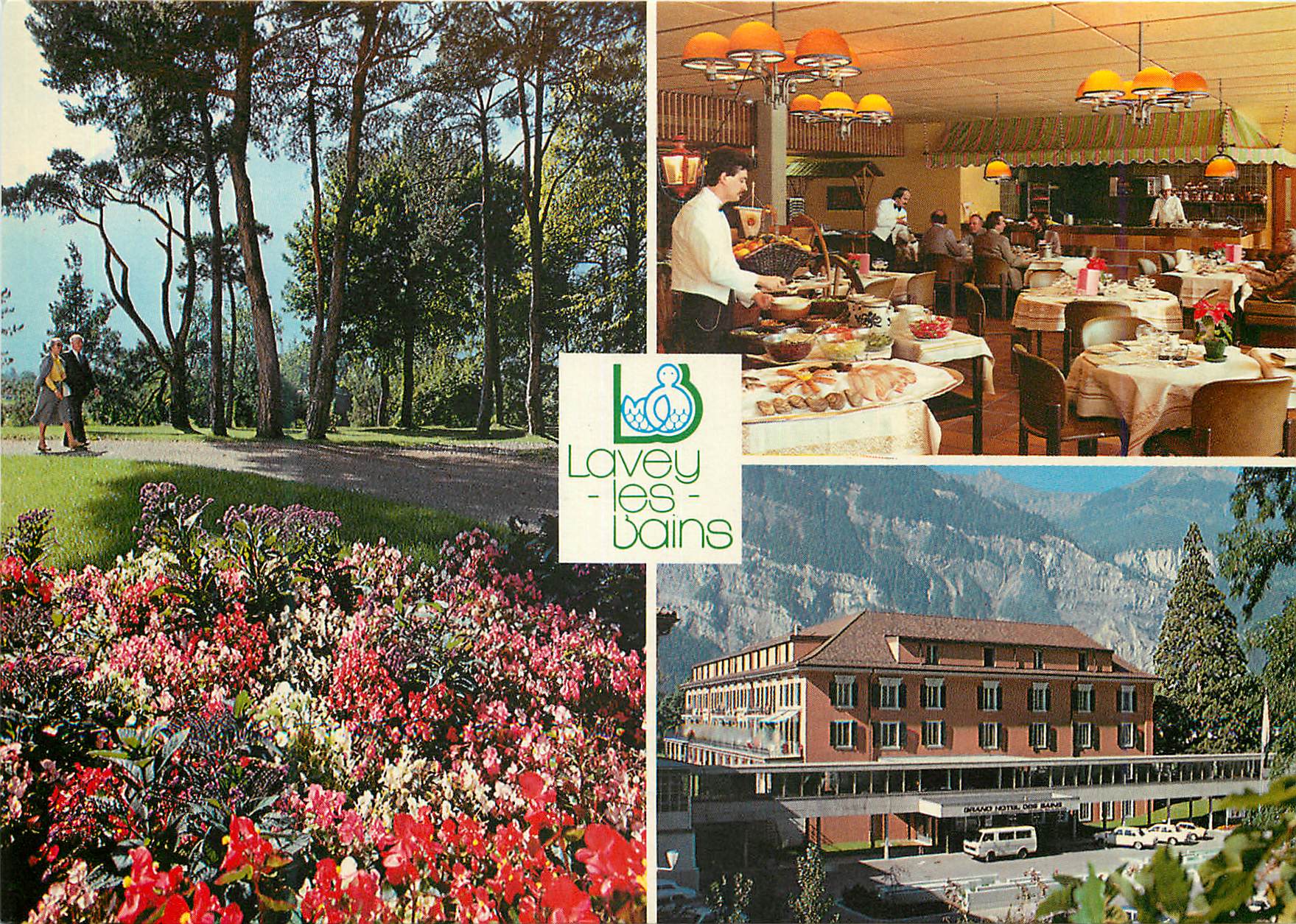 CPM Grand Hotel des Bains Lavey les Bains Parc Restaurant Gril