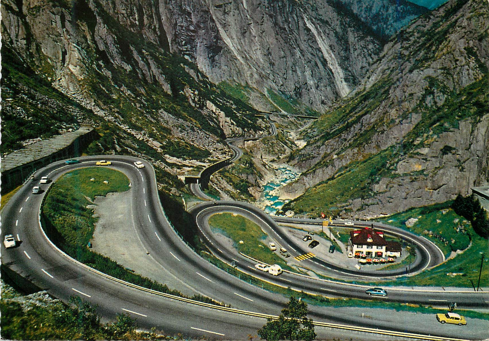 CPM St Gotthard Pass Route du S Gotthard au dessus de Goschenen