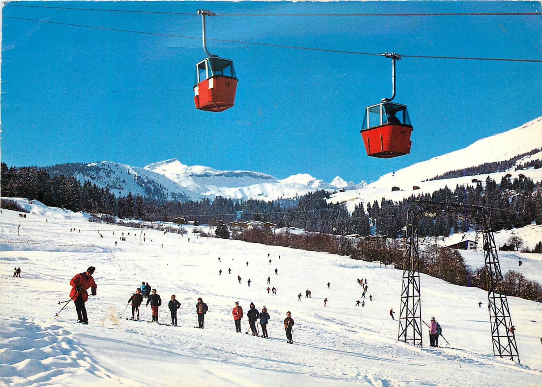 CPM Flims Skiwiese Vein mit der Gondelbahn Startgels gegen den Piz Grisch